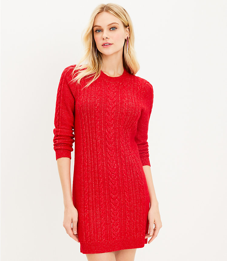 Petite Cable Sweater Dress image number 0