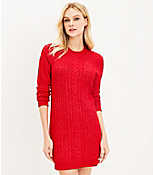 Petite Cable Sweater Dress carousel Product Image 1