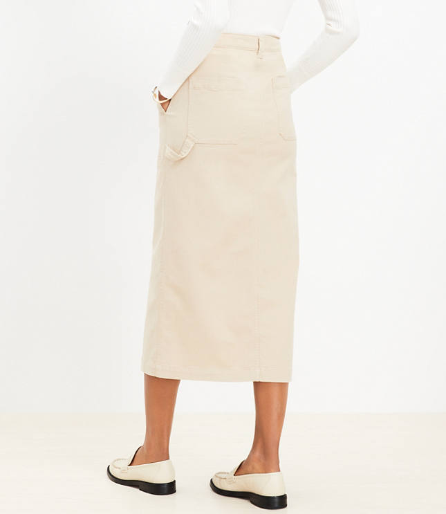 Petite Utility Cargo Midi Skirt