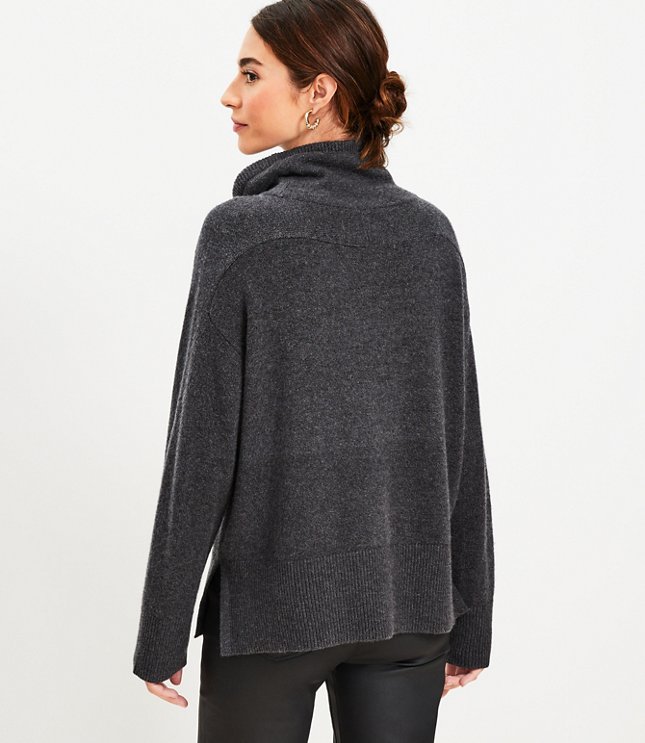 LOFT LOFT Lou & Grey Star Drawstring Neck Pocket Sweater