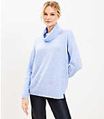 Petite Ribtrim Turtleneck Tunic Sweater carousel Product Image 1