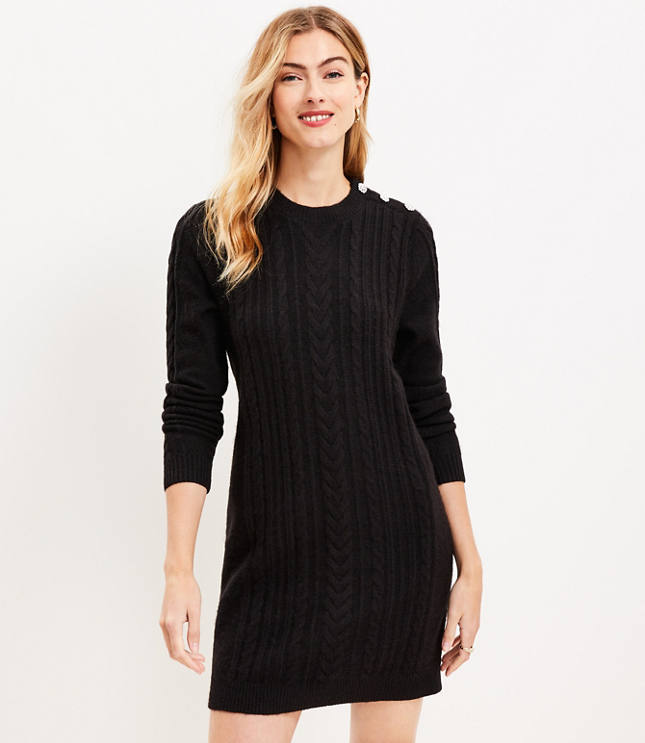 Cable Knit Sweater Dress