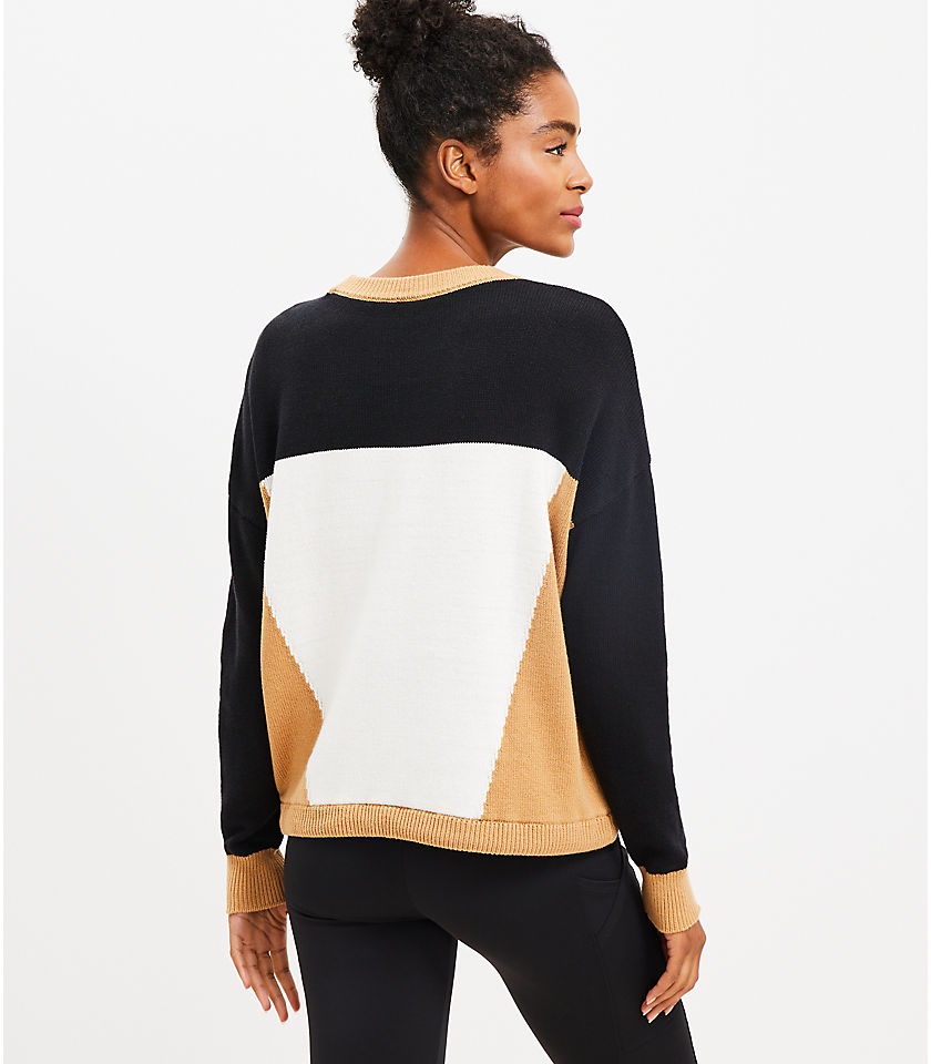 Lou & Grey Colorblock Drawstring Hem Sweater