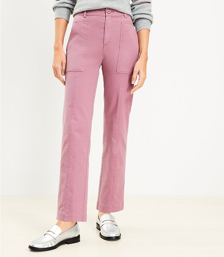 Patch Pocket Straight Pant in Twill image number null