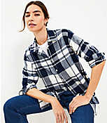 Plaid Flannel Tunic Shirt carousel Product Image 2