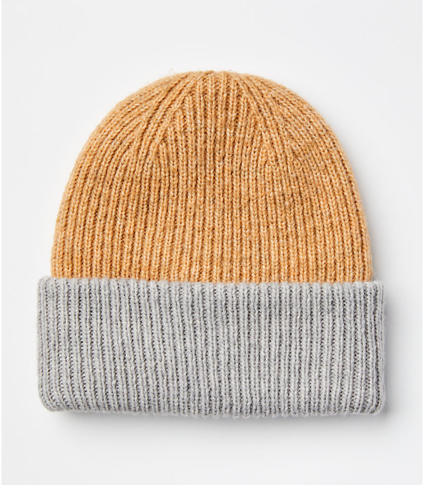 Colorblock Ribbed Beanie
