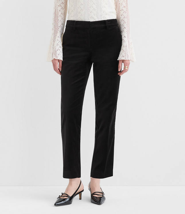 Petite Curvy Riviera Slim Pants in Velvet
