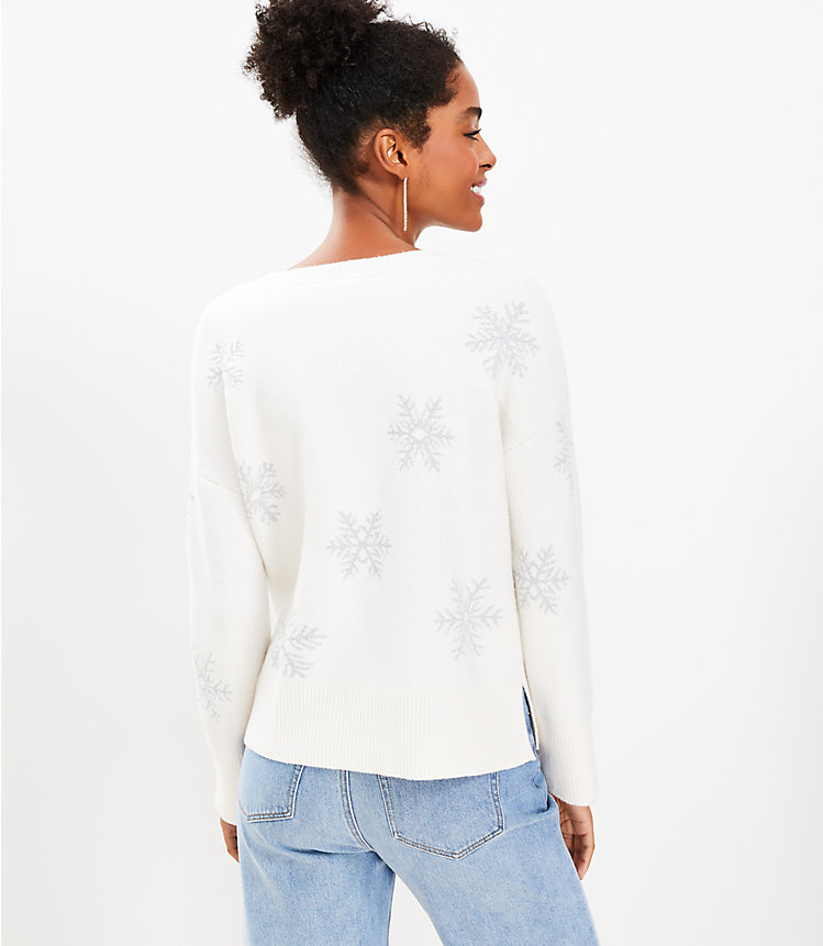 Petite Shimmer Snowflake Sweater image number 2
