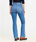 Petite Curvy High Rise Slim Flare Jeans in Vintage Mid Indigo Wash carousel Product Image 2