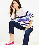 Striped Drop Shoulder Tunic Sweater carousel Product Image 2