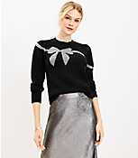 Petite Shimmer Bow Sweater carousel Product Image 1
