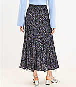 Petite Shimmer Floral Godet Maxi Skirt carousel Product Image 3