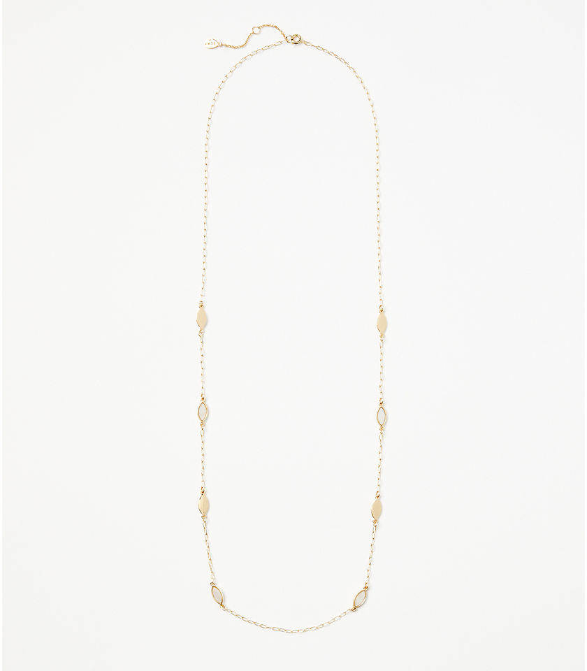 Mother Of Pearl Station Necklace