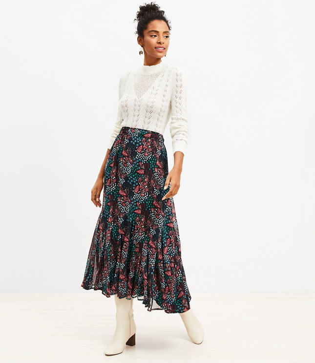 Garden Godet Maxi Skirt