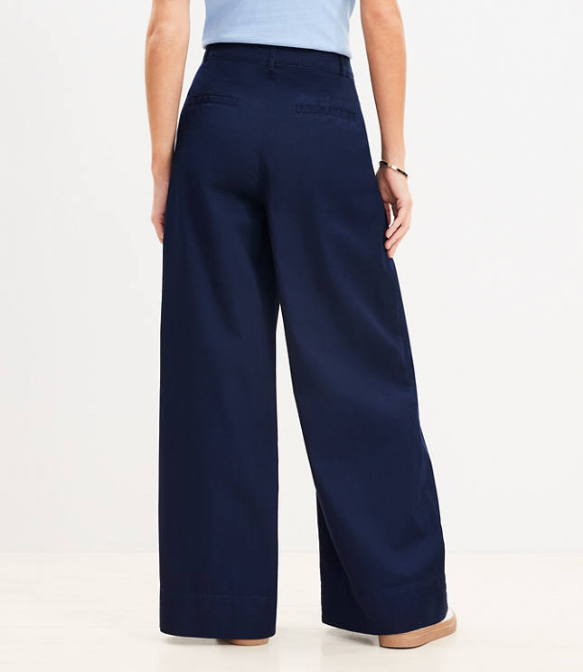 Poplin Wide Leg Pants