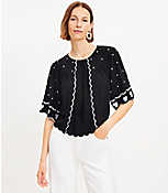 Embroidered Scalloped Blouse carousel Product Image 1
