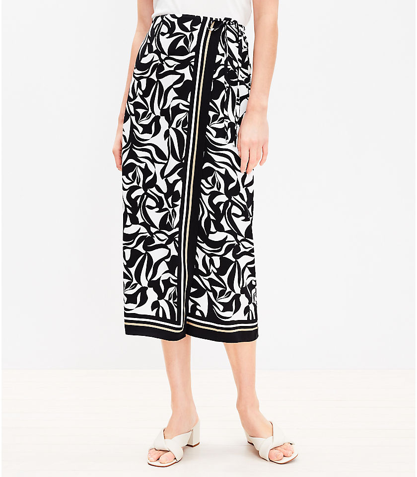 Abstract Swirl Column Wrap Skirt