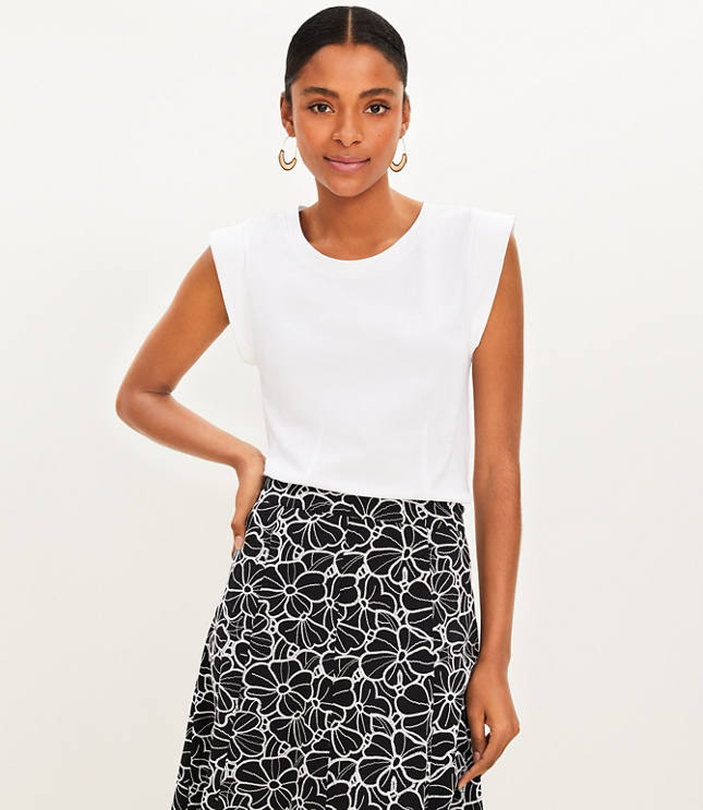 Ponte Seamed Skirt