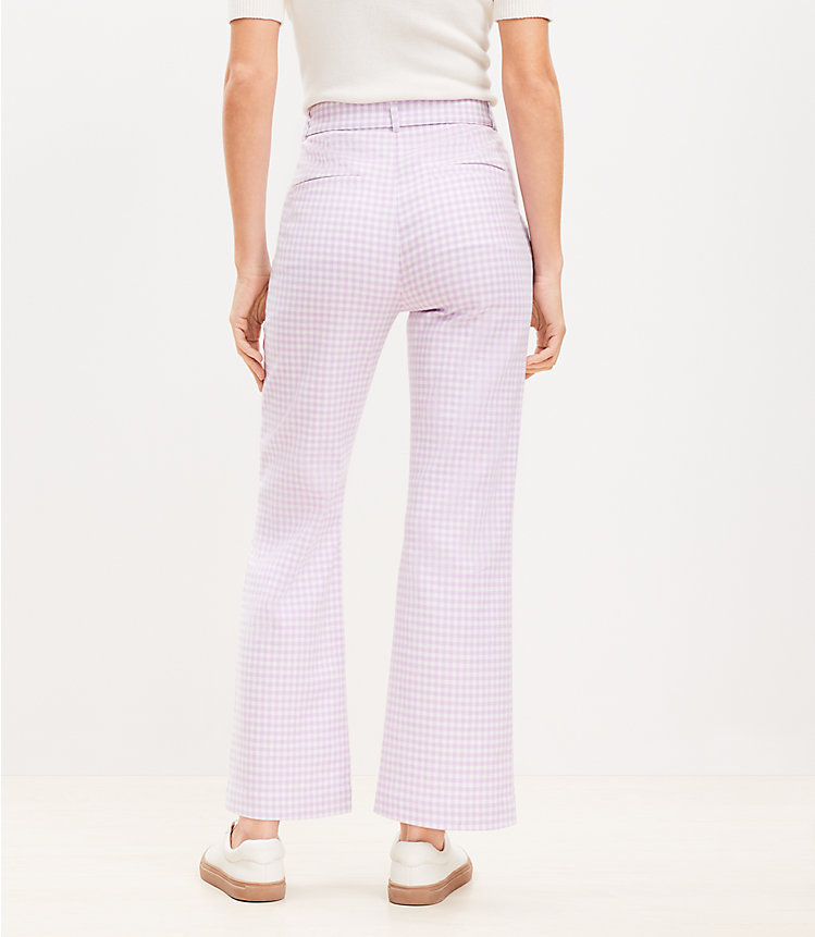 Belted Sutton Kick Crop Pants in Gingham image number 2