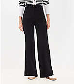 Pintucked Patch Pocket Flare Pants in Doubleface carousel Product Image 3