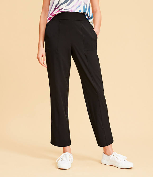 LOFT Lou Grey Pintucked Zip Pocket Pants, $39, LOFT