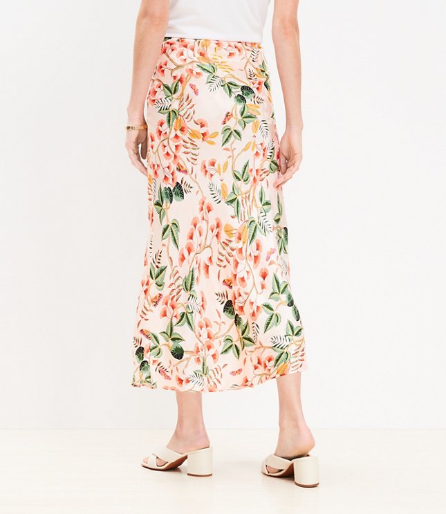 Leafed Bias Midi Skirt image number 2