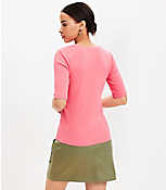 Perfect Ribbed Elbow Sleeve Tee carousel Product Image 3