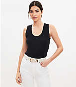 Perfect Ribbed Scoop Neck Tank Top carousel Product Image 1