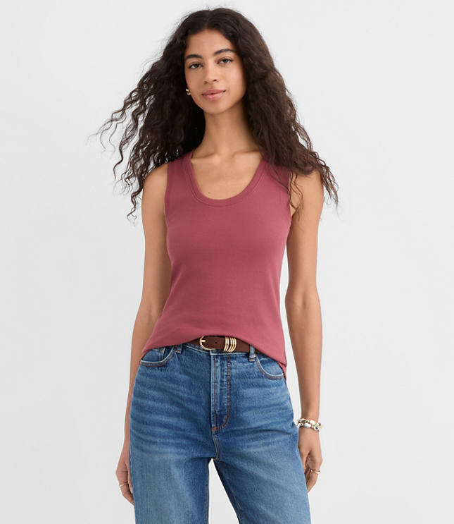 Perfect Ribbed Scoop Neck Tank Top carousel Product Image 2