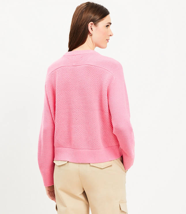 Petite Textured Saddle Sleeve Sweater