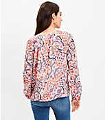 Petite Bloom Bubble Sleeve Henley Top carousel Product Image 3