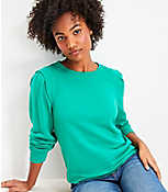 Petite Pleated Sleeve Sweatshirt carousel Product Image 2