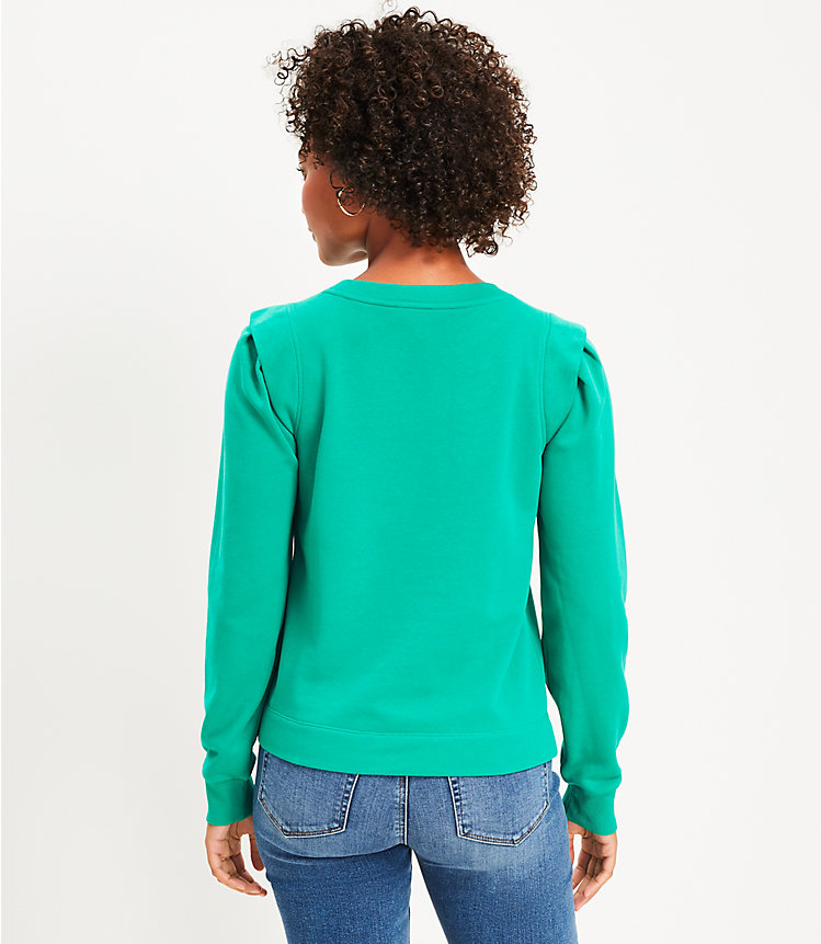 Petite Pleated Sleeve Sweatshirt image number 2