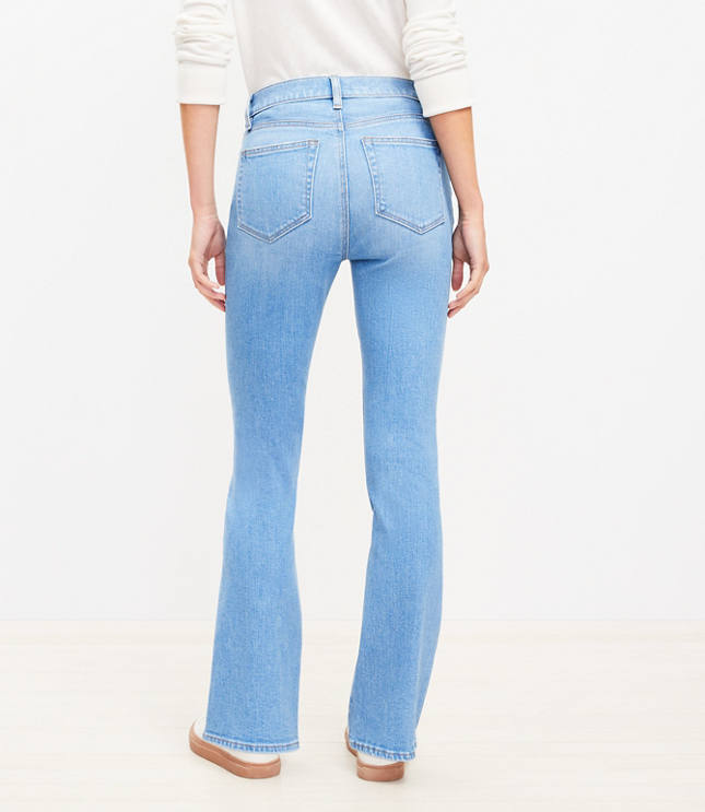 Petite Mid Rise Boot Jeans in Light Wash