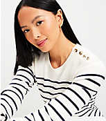 Petite Stripe Draped Sleeve Sweater carousel Product Image 2