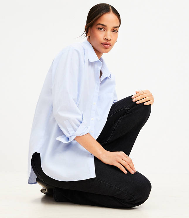 Petite End On End Everyday Oversized Pocket Shirt