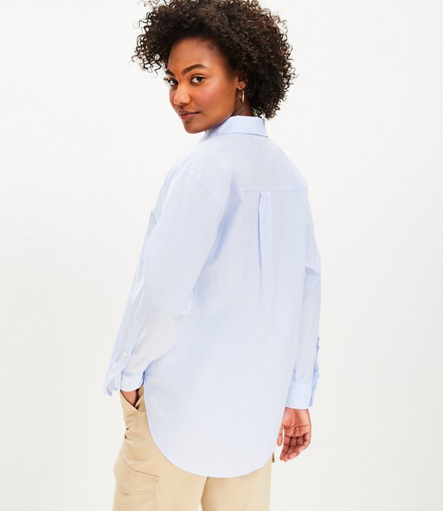 Petite End On End Oversized Shirt