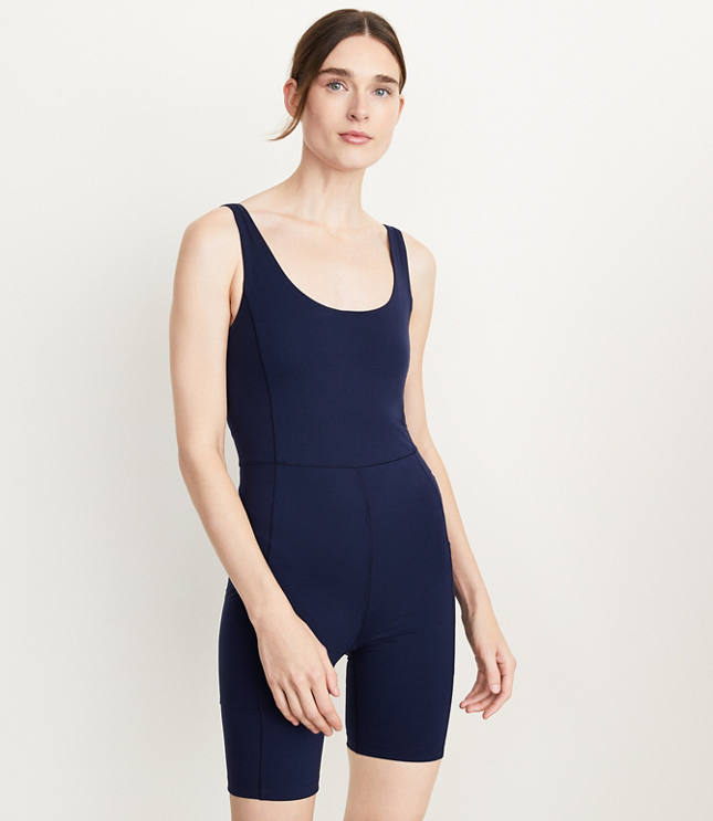 Lou & Grey Softsculpt Pocket Bike Short Jumpsuit
