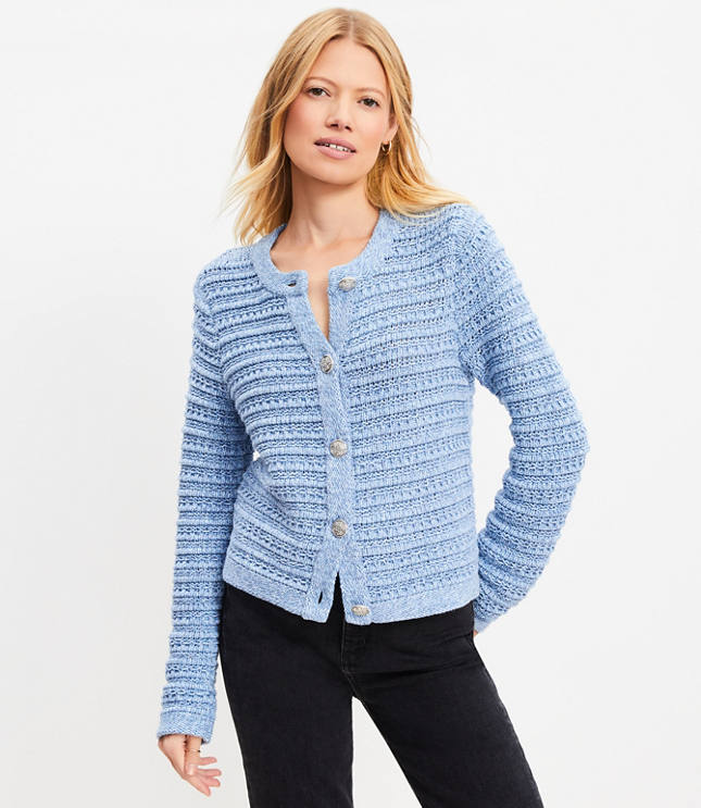 Petite Textured Sweater Jacket image number 1