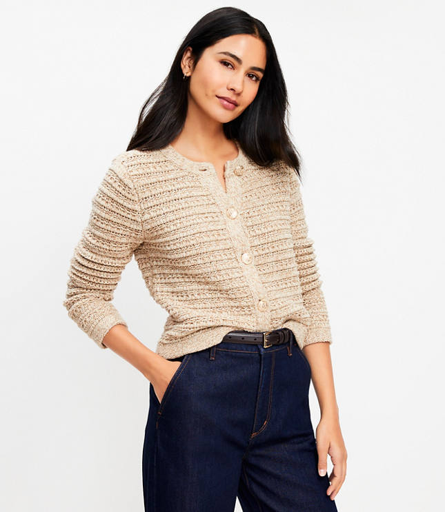 Petite Textured Sweater Jacket