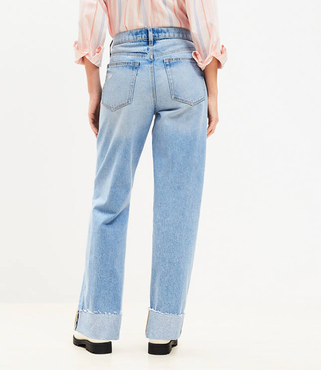 Petite Slouchy Boyfriend Jeans in Light Wash