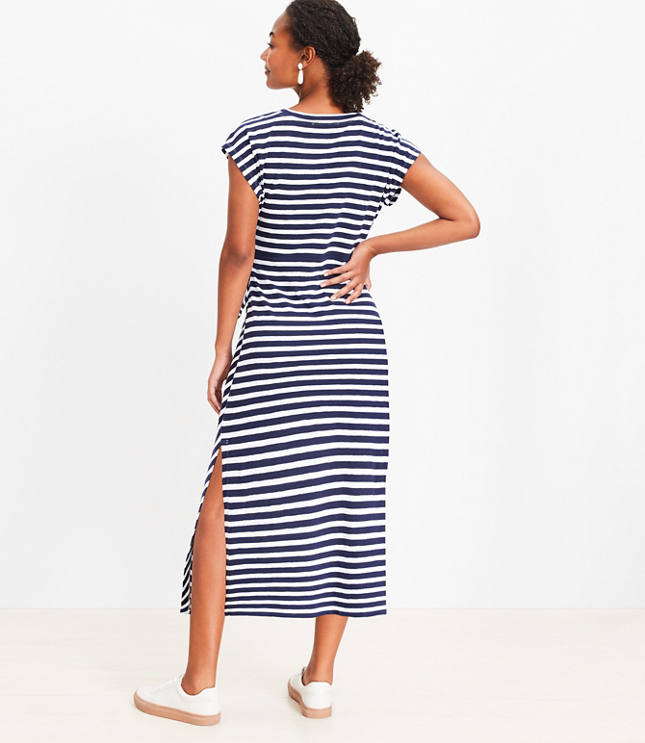 Wimbledon Stripe Hand Smocked Frill Collar Cap Sleeve Dress in Green main image 1
