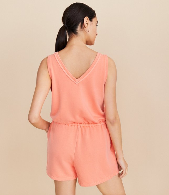 Lou & Grey Cozy Cotton Terry V-Neck Romper