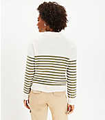 Petite Striped V-Neck Sailor Sweater carousel Product Image 3