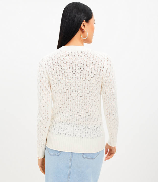 Petite Pointelle Sweater