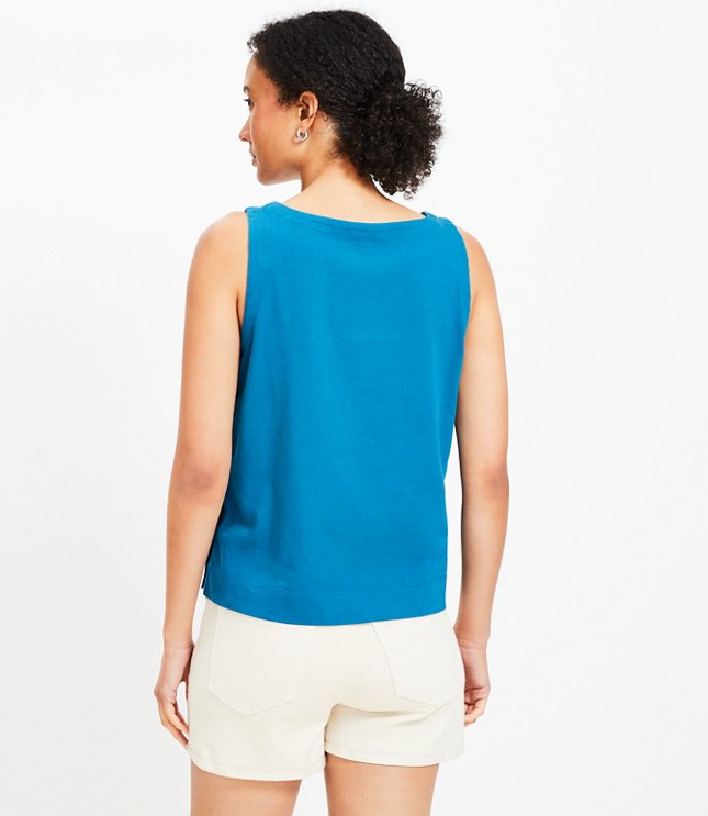 Side Button Tank Top