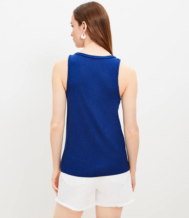 Rope Trim Racerback Tank Top