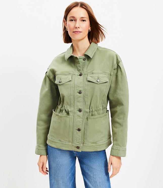 Petite Tie Waist Utility Jacket