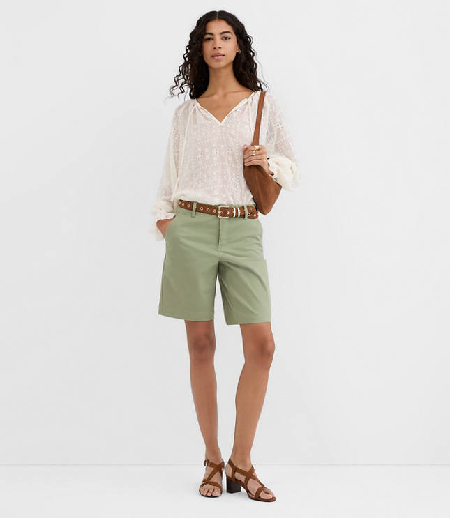 Petite Monroe Chino Bermuda Shorts