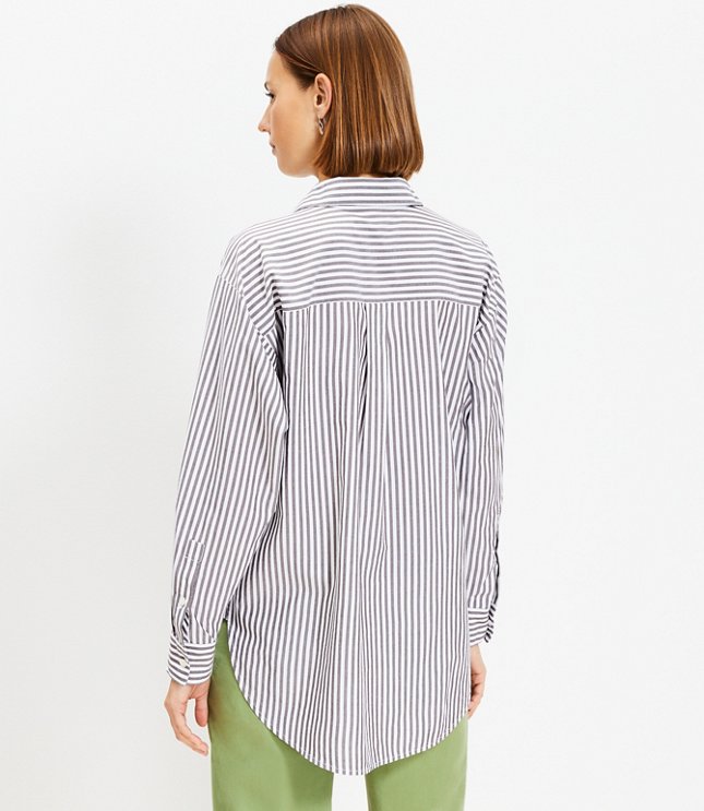Striped Oversized Pocket Shirt
